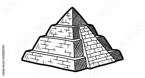 Φωτογραφία Ancient egyptian pyramid illustration