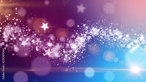 Magical Sparkle Stars and Bokeh Lights Background Animation.