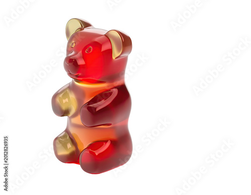 Red and Yellow Gummy Bear Candy