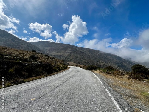 road in the mountains in Merida Venezuela