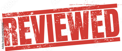 Reviewed Vector Red Rubber Stamp