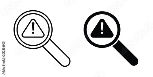 Photos Finding problem icon linear pack. Editable solid icons