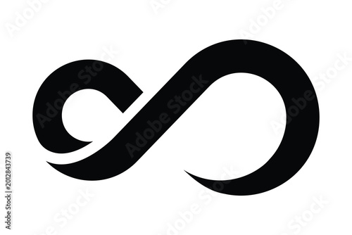 infinity sign logo design element. vector flat design illustration