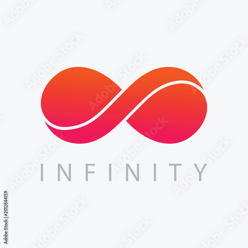 infinity logo design element. vector flat design illustration