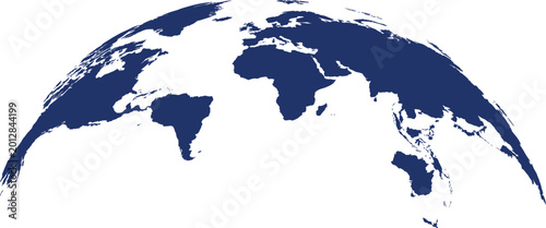 Global Earth View for Worldwide Travel and Business Graphic Design