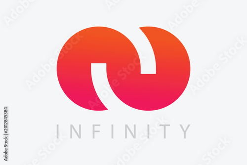 infinity logo design element. vector flat design illustration