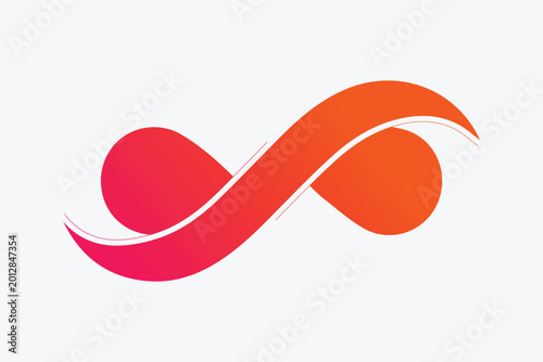 infinity sign logo design element. vector flat design illustration