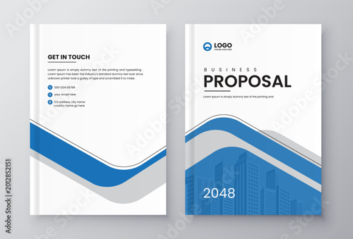 Foto Modern corporate company profile brochure, annual report proposal cover page lay