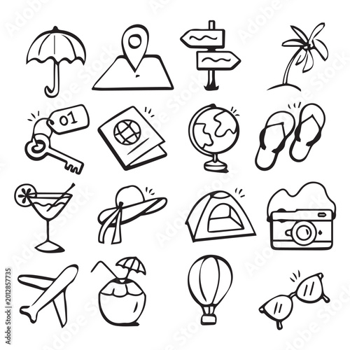 Hand drawing style of travel vector. It is suitable for activity icon, sign or symbol.