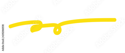abstract simple yellow underline design vector.