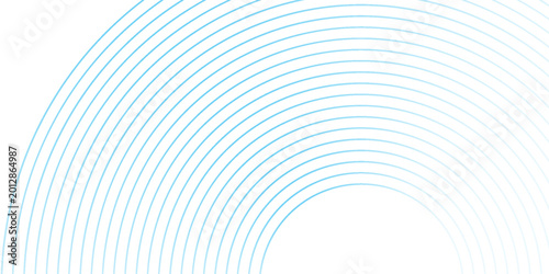 Simple abstract background blue white gradations circle effect shape creative, glowing old line