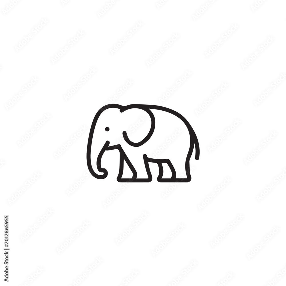 Obraz premium Elephant Protection Icon Set for World Elephant Day – Wildlife Awareness Vector Collection.