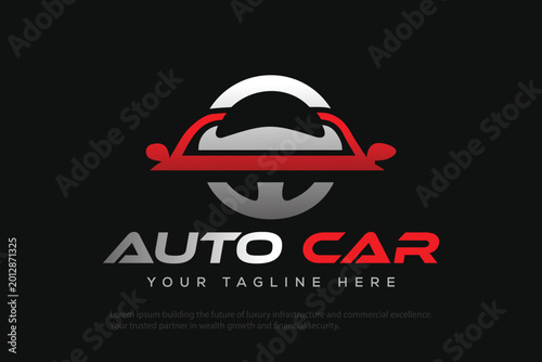 Sports car logo icon Auto Vector illustration