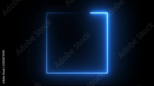 live streaming neon text frame animation. Neon red glowing rectangle transition animation loop neon rectangle,
Looping animation of a glowing neon rectangle frame with electric flickering effects.