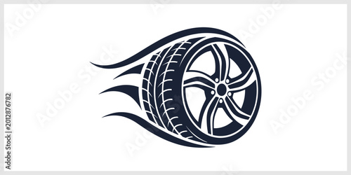 Obraz na plátne Fiery Tire Emblem