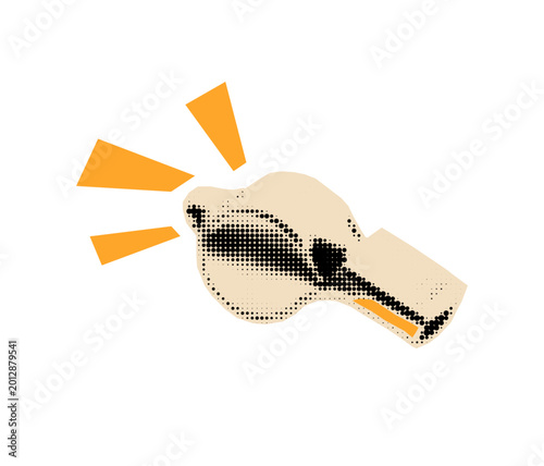 Photos Referee whistle halftone cutout.