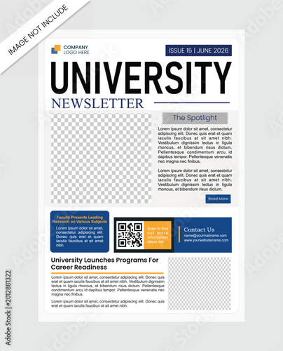University Newsletter Template Stock Template