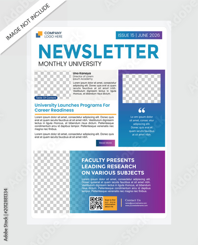 University Newsletter Template Stock Template