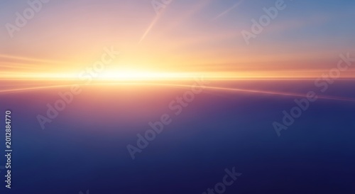 Golden Sunrise Over Horizon - A Breathtaking View.