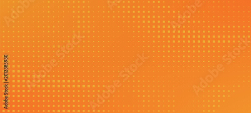 Abstract orange financial technology background, network pixel elements. Abstract science, technology and business background.