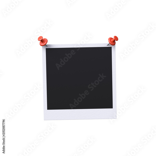 3D photo frame with red pins