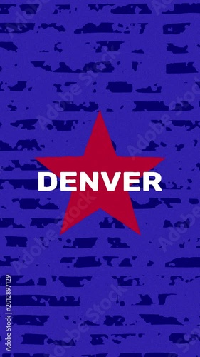 Denver text - United States USA Colors Effect Glitch	