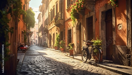 Sunlit European street (2)