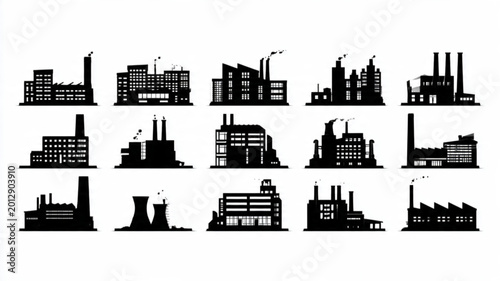 Fotografie Industrial factory buildings and facilities.