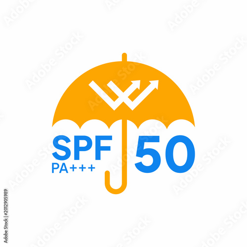 Sun protection icon representing skin safety from ultraviolet rays on white background vector illustration
