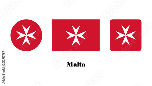 Foto Malta flag set