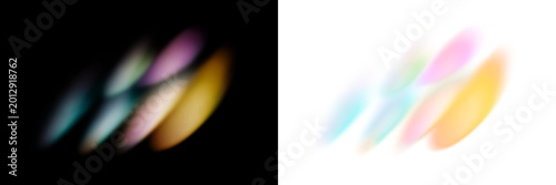 Фотография Abstract colorful light effect transparent png overlay with orange and blue grad