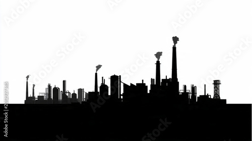 Slika na platnu City Skyline Silhouette Urban Landscape.
