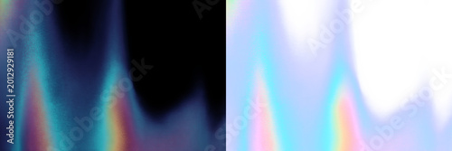 Obraz na płótnie Blue prism light leak gradient flare overlay, holographic rainbow glow, transpar
