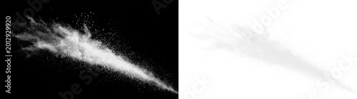 Photos White dust particle sprite impact effect with misty edges on transparent backgro
