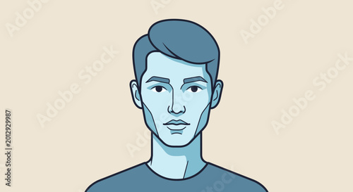 Fotografia Young man with short hair portrait.