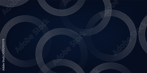 dark blue background with golden circles. modern background. vector illustration. eps 10