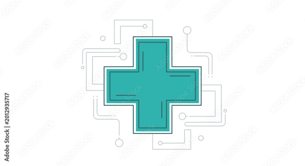 Fototapeta premium Digital Healthcare and Futuristic Medical Advancements Conceptualized in Modern Imagery