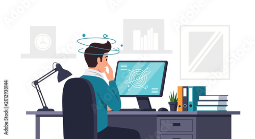 Digital Overload: A Modern Depiction Of Mental Strain And Occupational Pressure