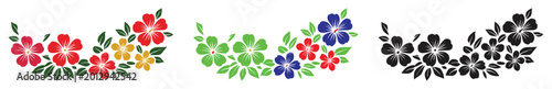 Floral Corner Border Vector Collection.