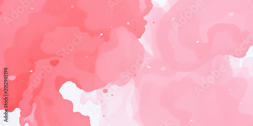 Canvas Print An artistic abstract watercolor background features a pink paint splash pattern