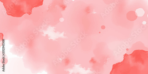 Photography Bright abstract watercolor background with a pink heart pattern and bokeh lights