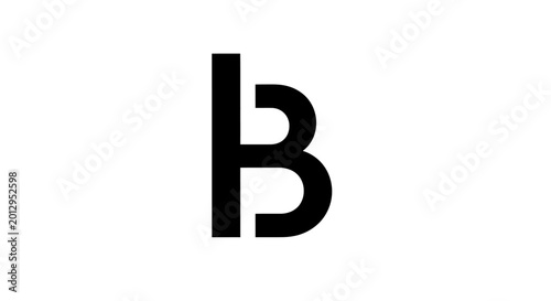 Free Download Minimalist Black Letter B Logo on White Background - GFXLoad