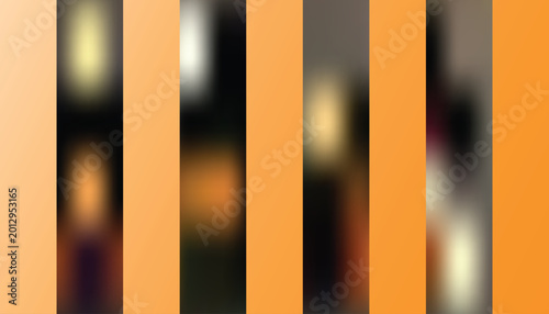 Abstract vertical stripes with warm colors and soft light. Abstract background with blurred vertical orange stripes