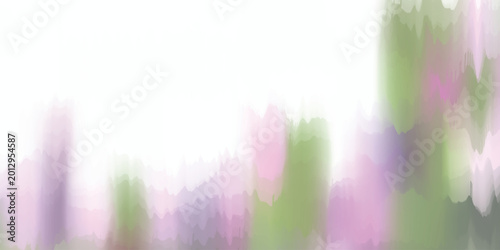 Abstract watercolor background with soft pastel green and pink