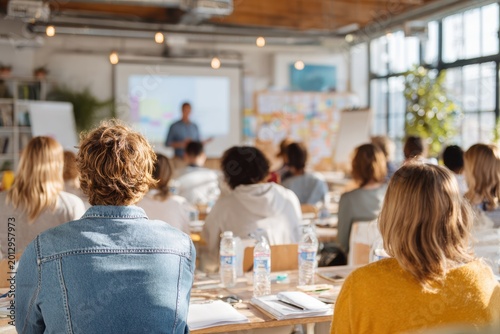 People learning in a professional training workshop session
