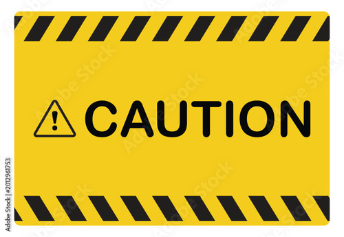 Caution Stripe Background with Black and Yellow Diagonal Lines and Blank Space for Warning Text Template