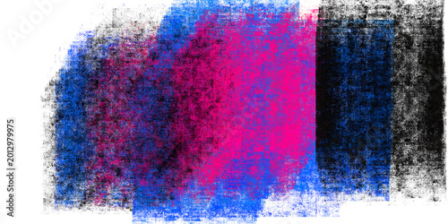 Tableau sur toile Abstract Magenta Blue Black Gradient | Rough Grainy Textured Overlapping Color F