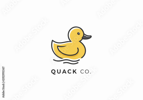 Fotografía Bold duck logo design with strong silhouette presence