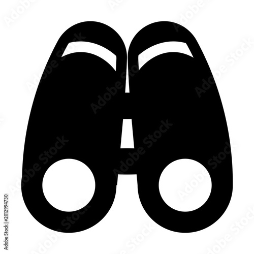 Tableau sur toile Binoculars Scout Solid Icon, Vision Observation, Search Explore