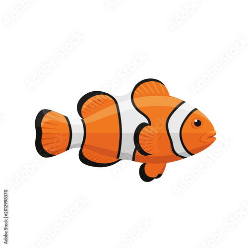 Inflatable orange clown fish toy.